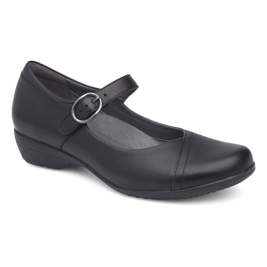 Fawna Wide Black Milled Nappa | Dansko Women