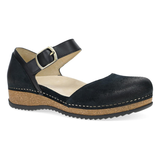 Mae Black Burnished Suede | Dansko Women